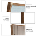 3Rd Generation Packaging Upgrade Brown Solid Wood Frame Full Length Mirror, Dressing Mirror, Bedroom Porch, Decorative Mirror, Clothing Store, Floor Standing Large Mirror. 58 