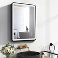 24X32 Black Metal Framed Bathroom Mirror For Wall