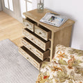 Hand Carved Accent Drawer With 5 Drawers Traditional Craftsman And Functionality Combined Antique Brown Wood