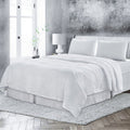 4 Pcs California King Bed Set, Premium Linen Bedding Sheets & Pillowcases, California King Bed In A Bag, White Bedding Sheet & Pillowcase Sets White Linen Linen