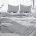 4 Pcs Bedding Sets Queen, Premium Linen Bedding Sheets & Pillowcases, Queen Bedding Sets, Cloud Bedding Sheet & Pillowcase Sets White Linen Linen