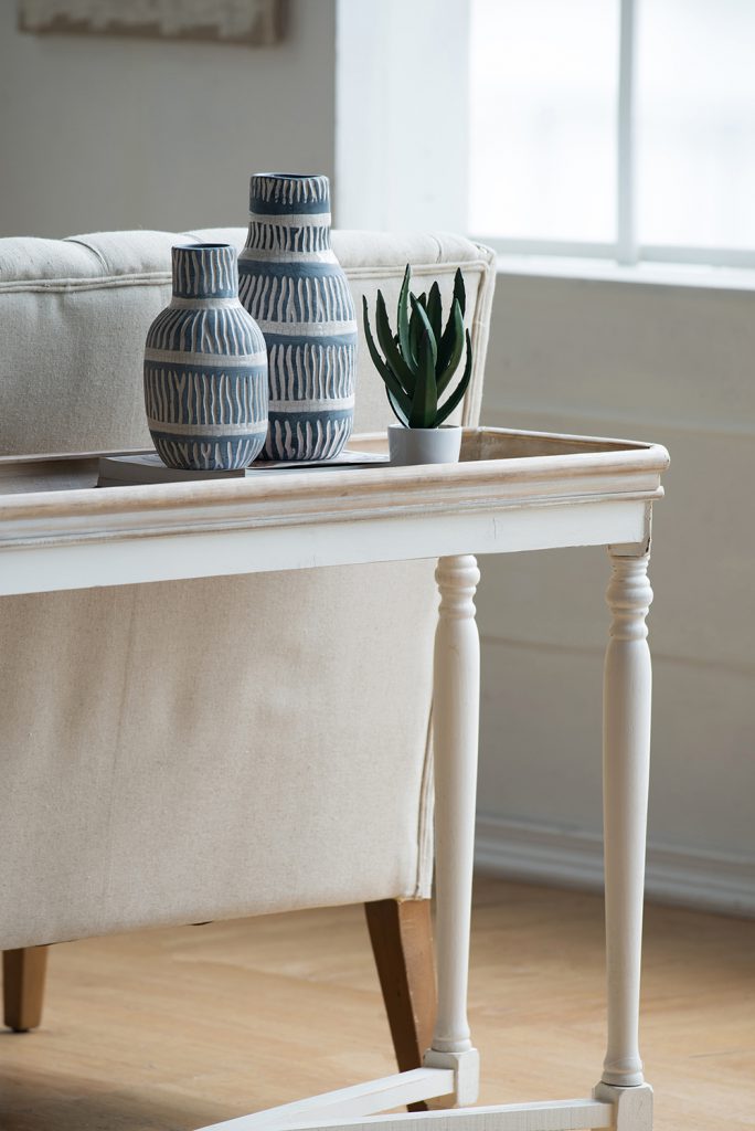 42X14X30" Narrow Alcott Table, Consoles & Buffets Table White Brown Primary Living Space American Traditional,Antique,European,French Country,Rustic Fir Wood