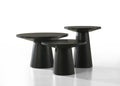 Jasper Ebony Black 3 Piece Coffee, End, & Console Table Set Black Wood