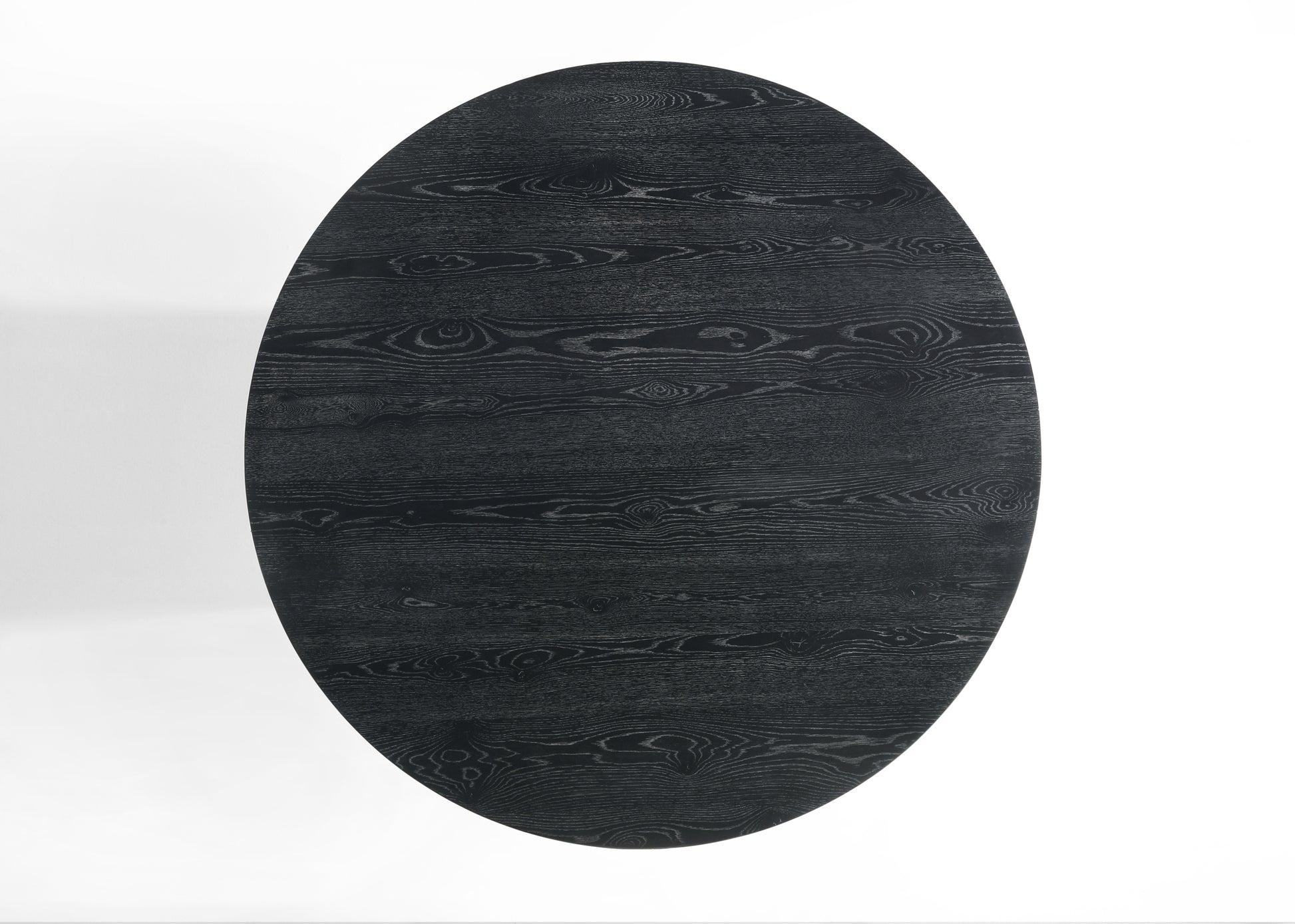 Jasper Ebony Black 47" Wide Contemporary Round Dining Table Black Wood