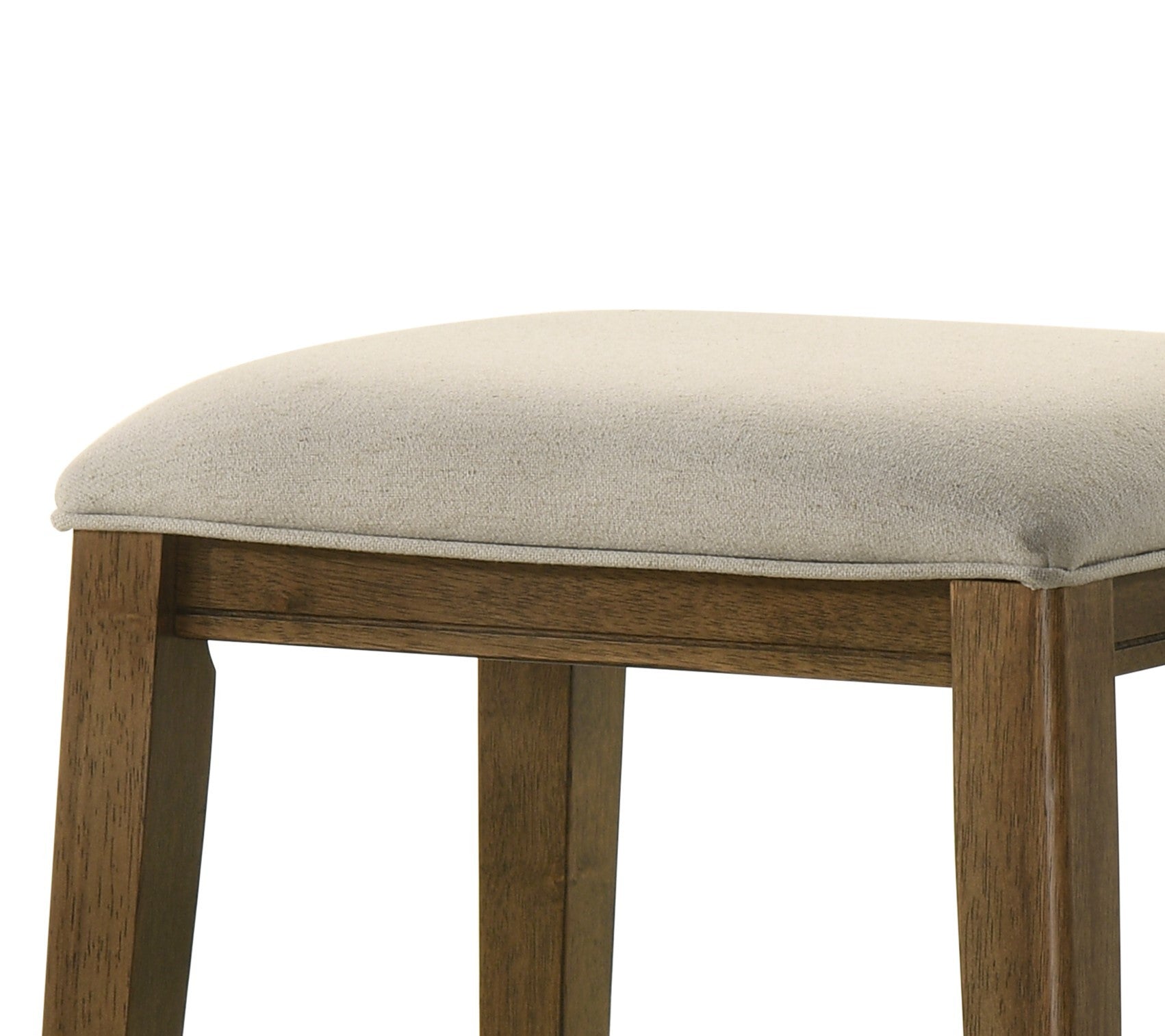 Sasha 17" Walnut Counter Height Stool With Upholstered Seat Walnut Wood