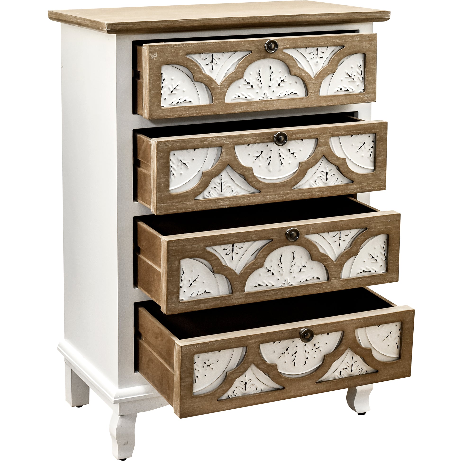 Vintage Accent Drawer With Carved Detailing And Natural Wood Finish Elegance And Functionality Combined Accent Chests 3 4 Drawers White Washed Primary Living Space Drawers Included Wood