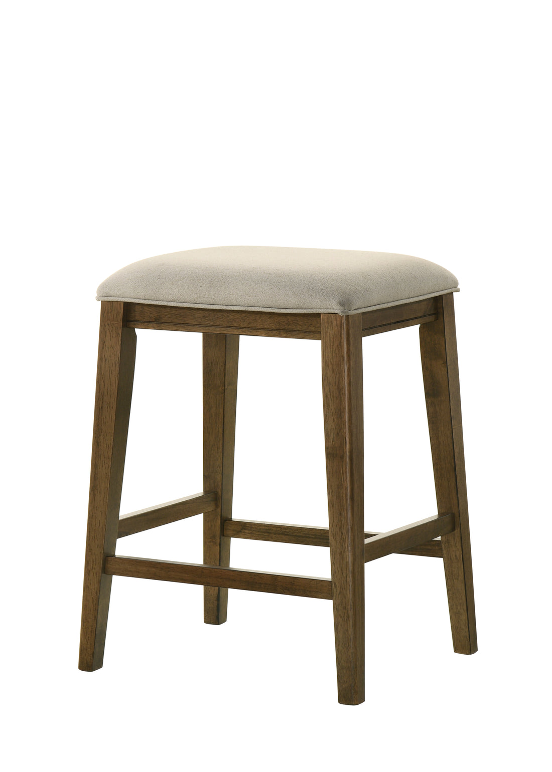 Sasha 17" Walnut Counter Height Stool With Upholstered Seat Walnut Wood