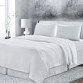 4 Pcs Bedding Sets Queen, Premium Linen Bedding Sheets & Pillowcases, Queen Bedding Sets, White Bedding Sheet & Pillowcase Sets White Linen Linen