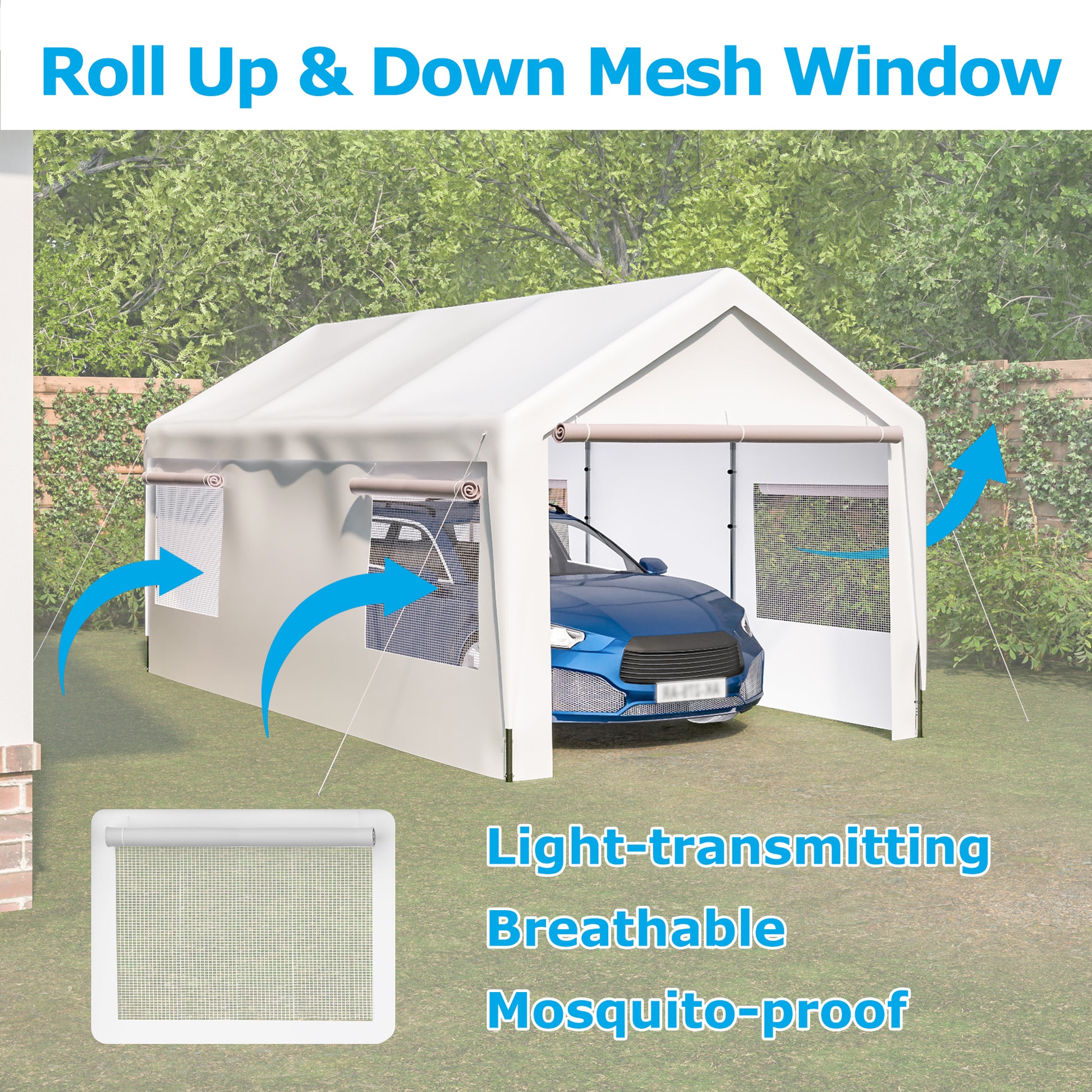 Carport Canopy 12X20 Ft Heavy Duty Boat Car