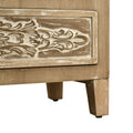 Hand Carved Accent Drawer With 5 Drawers Traditional Craftsman And Functionality Combined Antique Brown Wood