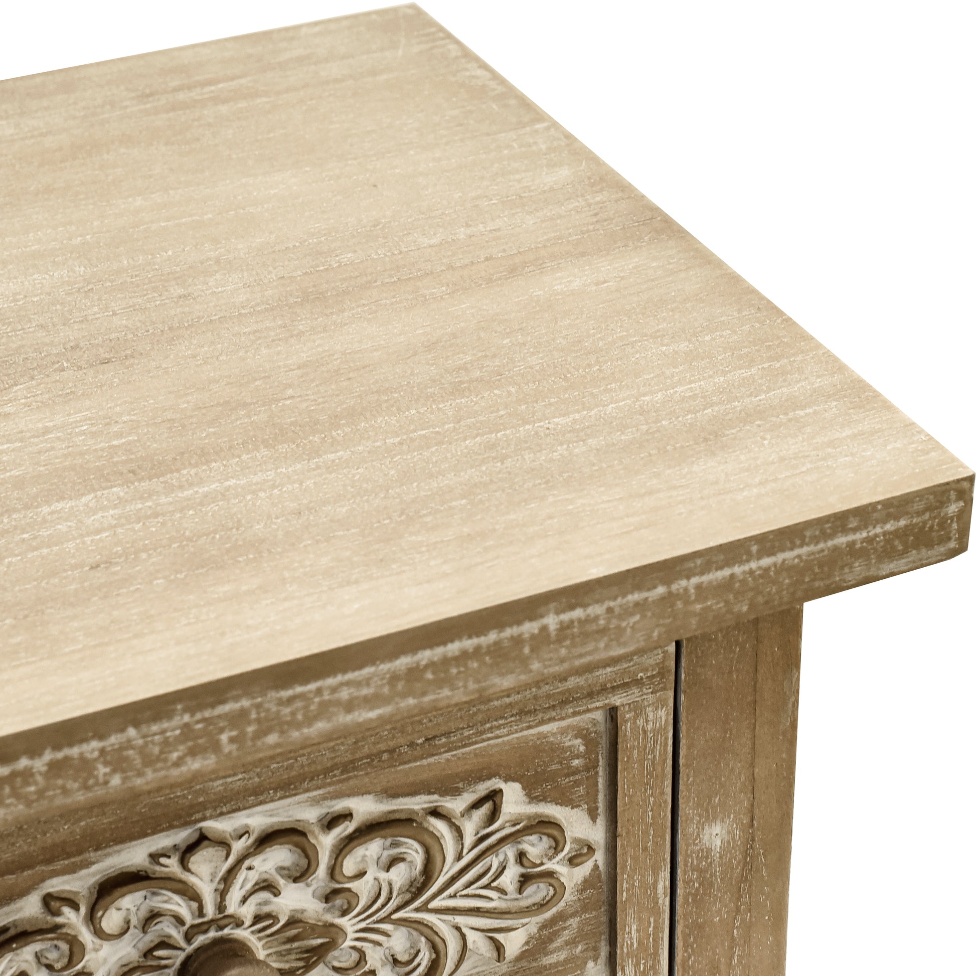 Hand Carved Accent Drawer With 5 Drawers Traditional Craftsman And Functionality Combined Antique Brown Wood