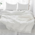 4 Pcs California King Bed Set, Premium Linen Bedding Sheets & Pillowcases, California King Bed In A Bag, Soft White Bedding Sheet & Pillowcase Sets White Linen Linen