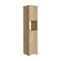 Linen Cabinet Albany, Four Interior Shelves, Light Oak Finish Light Oak Particle Board