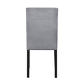 Gray Velvet Upholstered Side Chairs Set Of 2Pc Black Finish Wood Frame Casual Dining Room Furniture Black Dining Room Casual Side Chair Wood