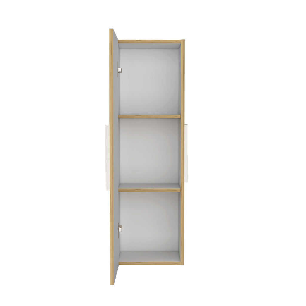 Medicine Cabinet Artic, Three Shelves, Single Door, White Light Oak Finish White Light Oak Particle Board