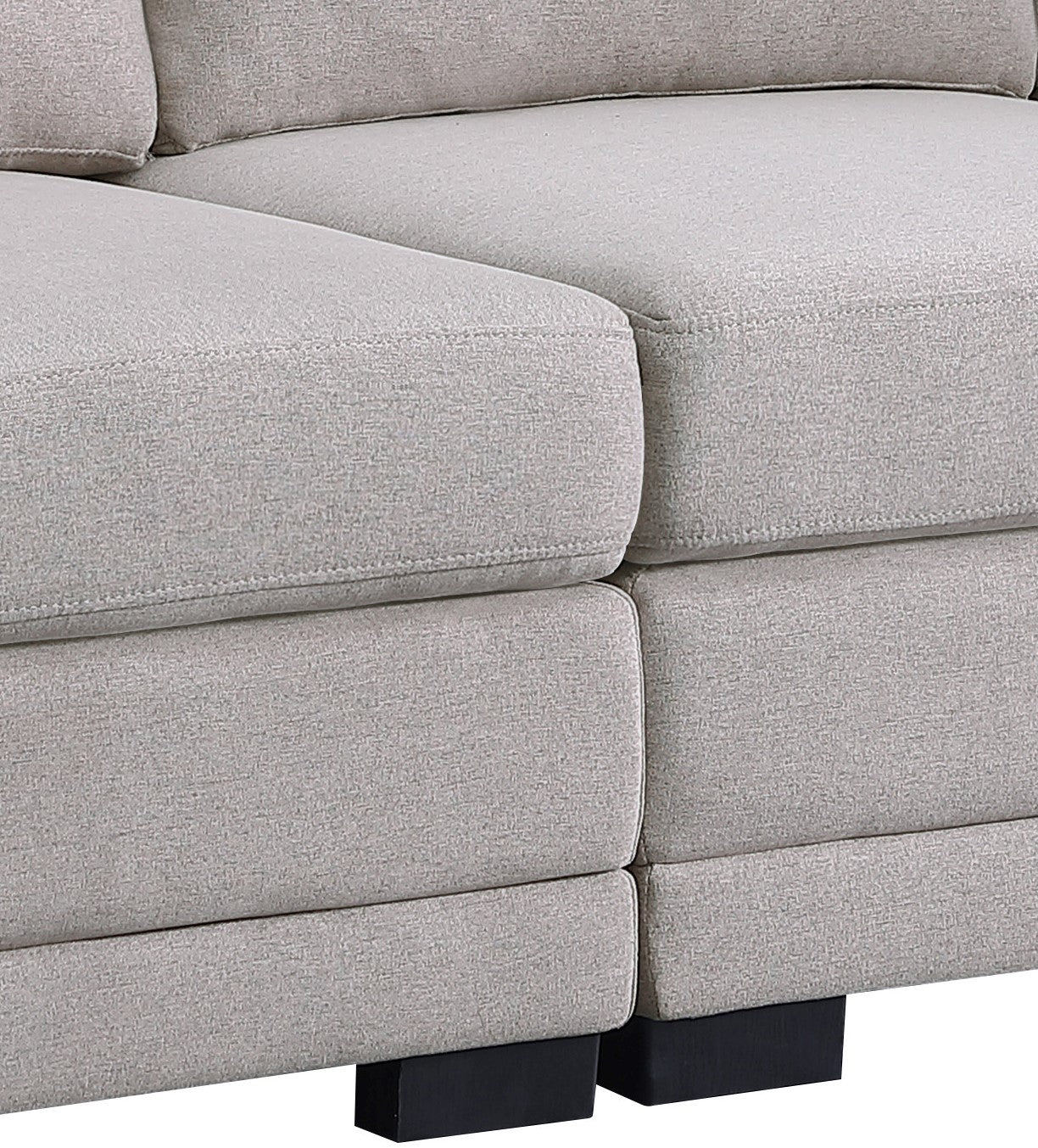 Kristin 121.5" Light Gray Linen Fabric Reversible Sectional Sofa With 2 Ottomans Light Gray Linen