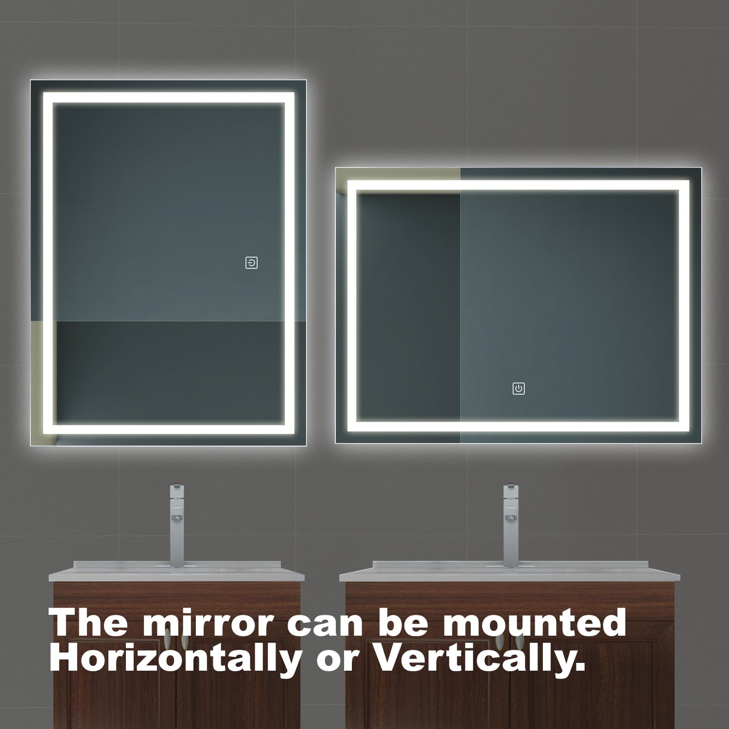 40X32 inch Bathroom Led Classy Vanity Mirror with High silver-glass