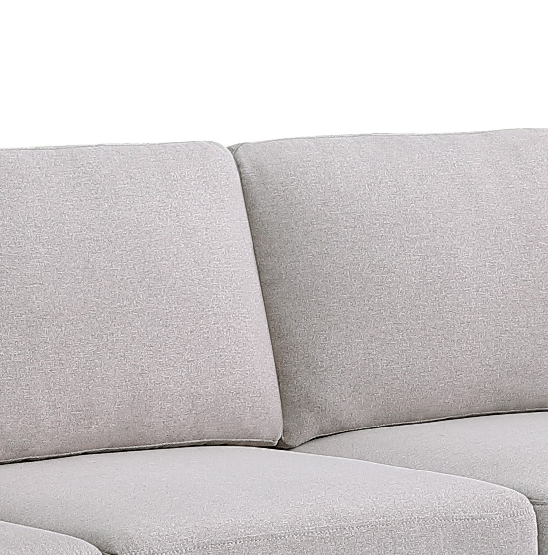 Kristin 96" Light Gray Linen Fabric 3 Seater Modular Sofa Light Gray Linen