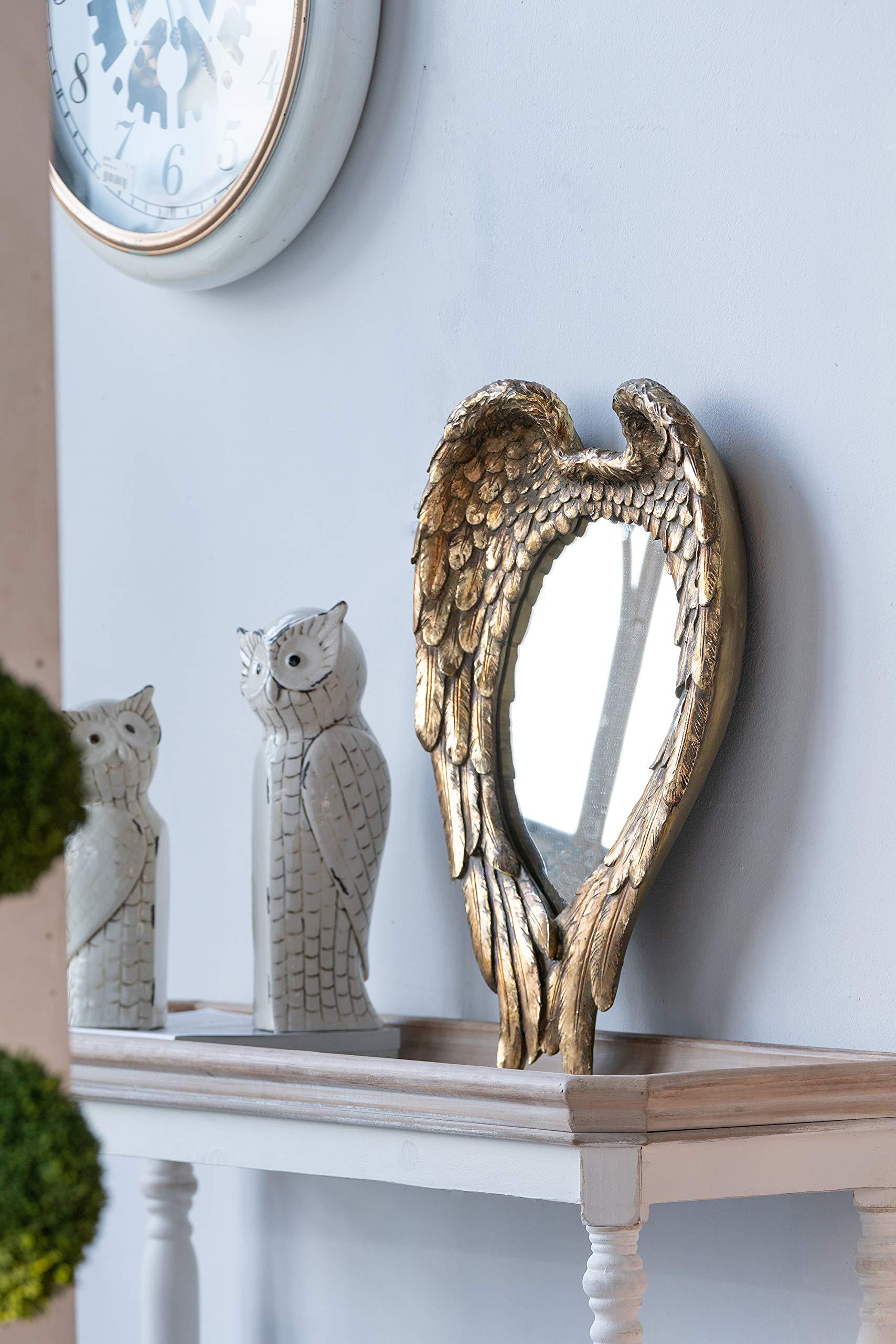 22" x 16" Golden Wing Accent Mirror, Wall Mirror