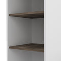 Kitchen Cart Kamizaze, Two Storage Shelves, Four Casters, Three Side Shelves, White Dark Brown Finish Dark Brown White Particle Board