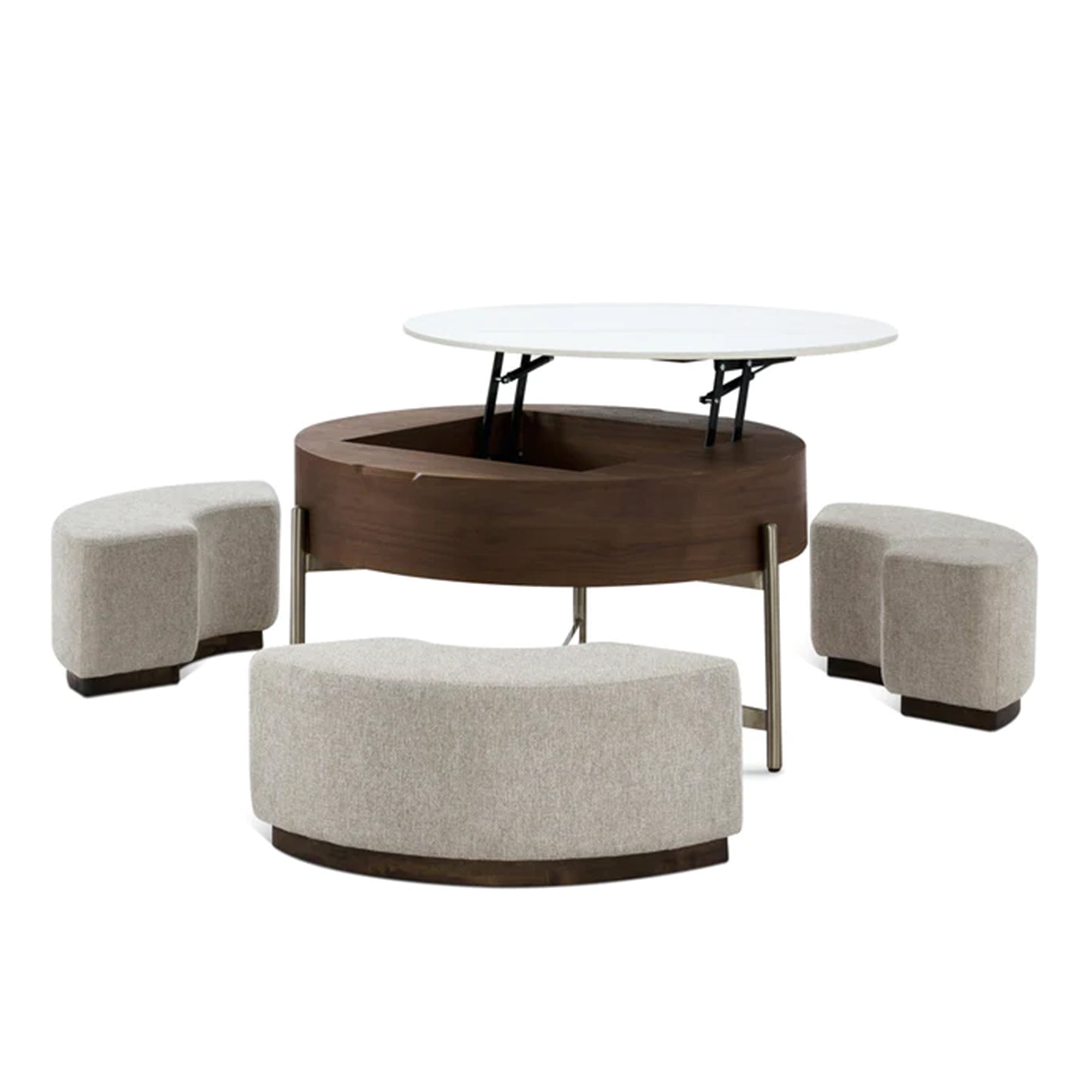 Cocktail Table Under With Ulphostered Stools