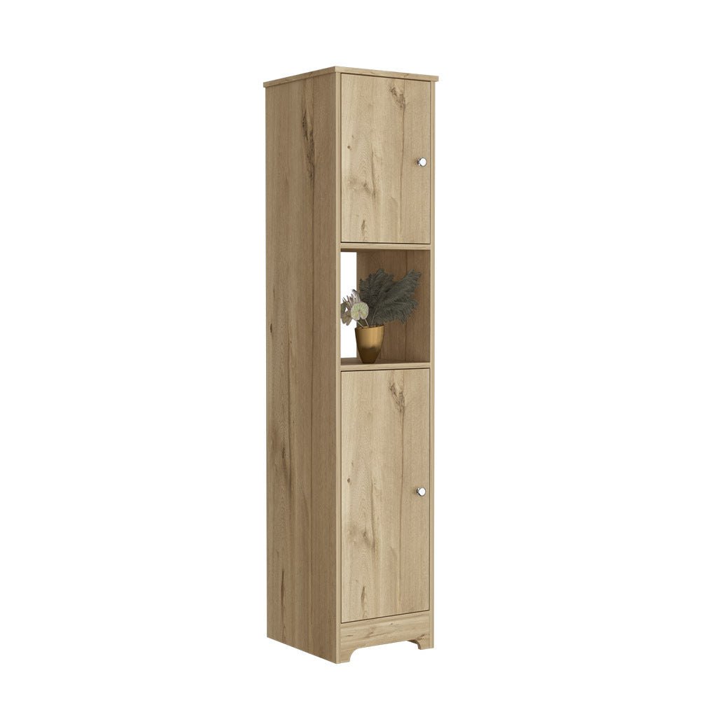 Linen Cabinet Albany, Four Interior Shelves, Light Oak Finish Light Oak Particle Board