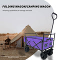 Outdoor Garden Park Utility Kids Wagon Portable Beach Trolley Cart Camping Foldable Folding Wagon Purple Fabric Steel