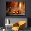 Drop Ping Framed Canvas Wall Art Decor Painting For Halloween, Jack O Lanterns Painting For Halloween Gift, Decoration For Halloween Living Room, Bedroom Decor Ready To Hang Rectangle Framed Multicolor Halloween Oversized 41In Canvas Cultures And