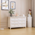 Solid Wood Spray Painted Drawer Dresser Bar,Buffet Tableware Cabinet Lockers Buffet Server Console Table Lockers, Retro Round Handle, Applicable To The Dining Room, Living Room,Kitchen Corridor,White 5 Or More Drawers White Primary Living Space Solid