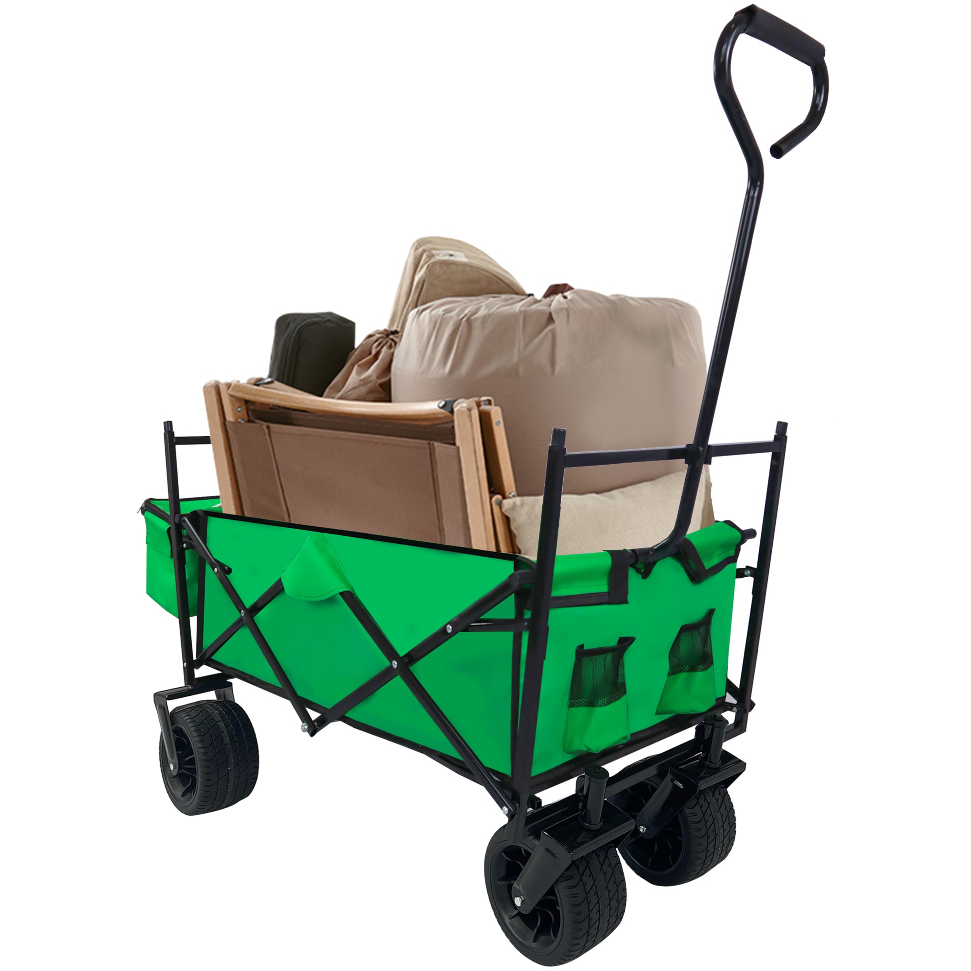 Outdoor Garden Park Utility kids wagon portable beach grass green-fabric-steel