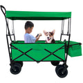 Outdoor Garden Park Utility kids wagon portable beach grass green-fabric-steel