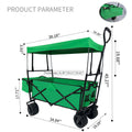 Outdoor Garden Park Utility kids wagon portable beach grass green-fabric-steel