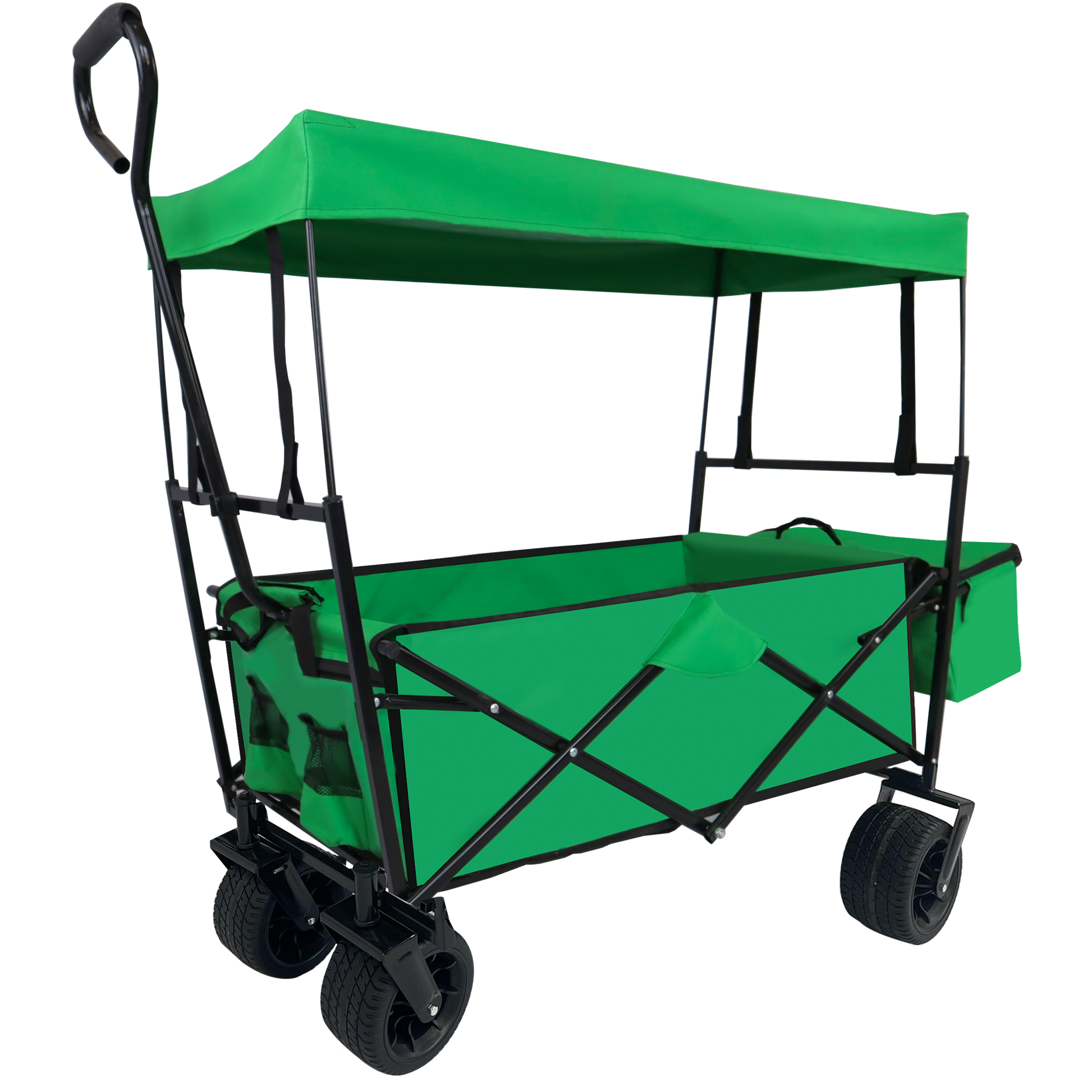 Outdoor Garden Park Utility kids wagon portable beach grass green-fabric-steel