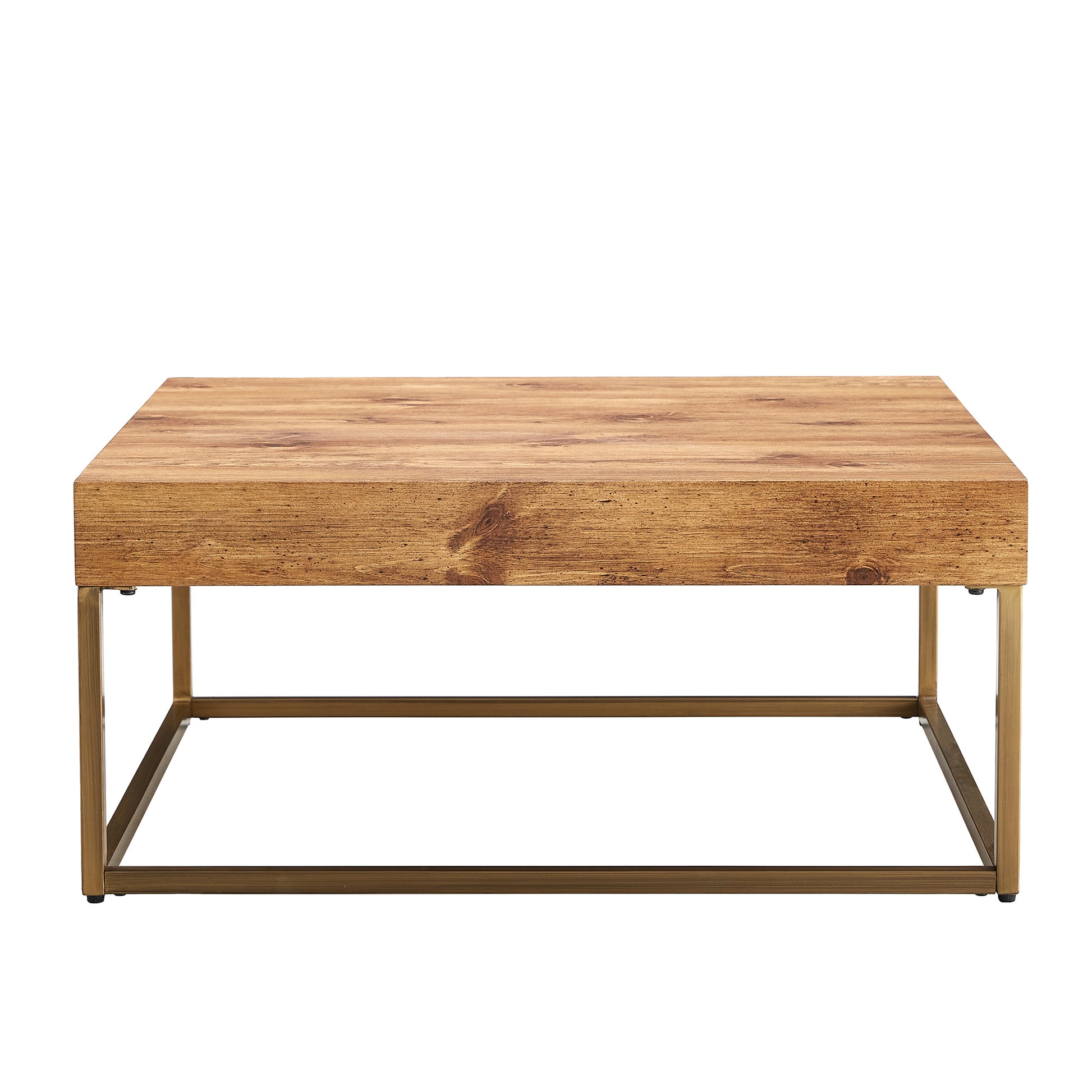 Modern Rectangular Coffee Table, Dining Table. Mdf Desktop With Metal Legs. Suitable For Restaurants And Living Rooms. The Size :31.5"*31.5"*14.37" Wood Mdf