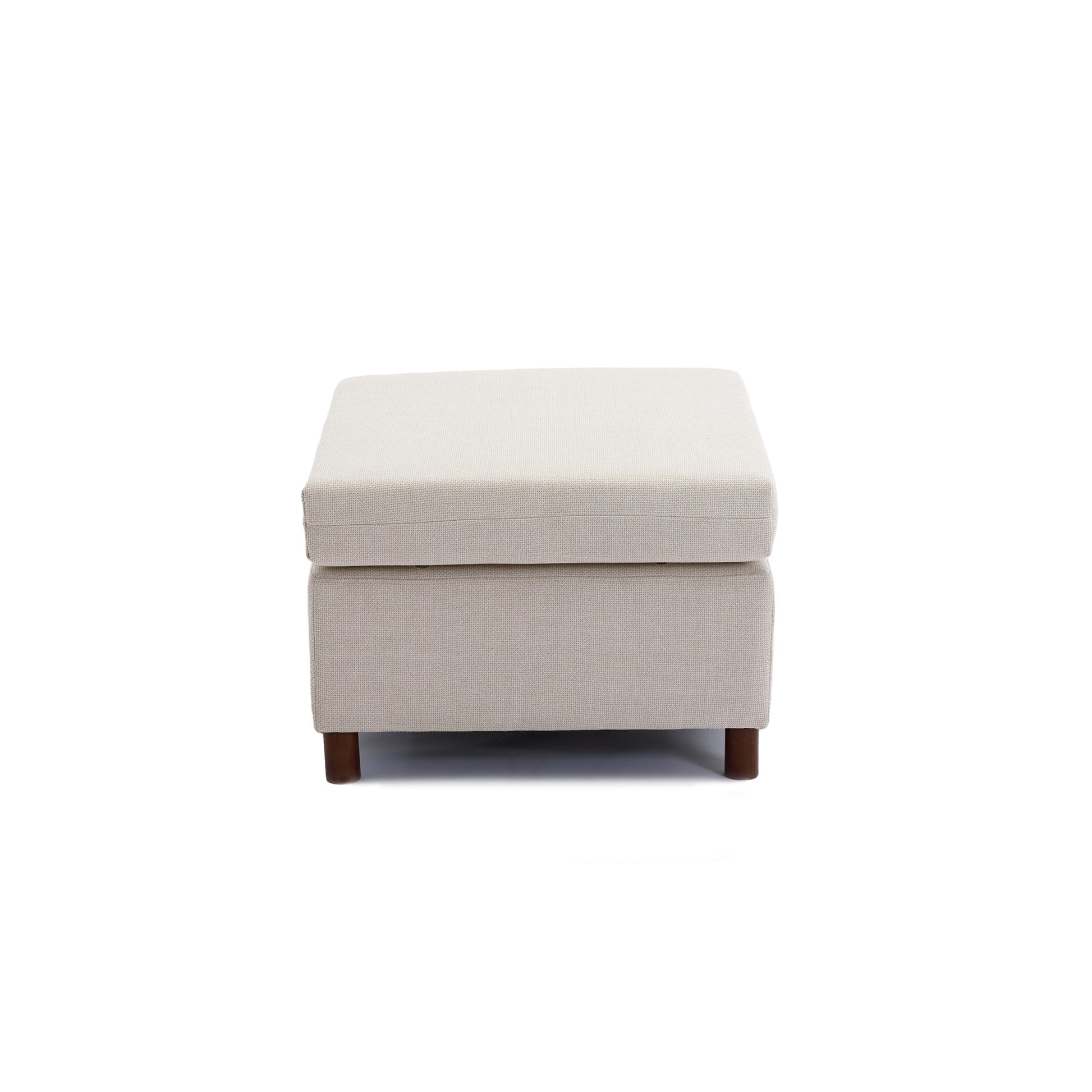 3 Seat Module Sectional Sofa Couch With 2 Ottoman For Living Room,Seat Cushion And Back Cushion Non Removable And Non Washable,Cream Cream Wood Primary Living Space Soft Modern Rubberwood Foam Linen 3 Seat