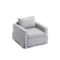 Single Seat Module Sofa Sectional Couch Seat Cushion And Back Cushion Removable And Washable,Light Grey Light Grey Wood Primary Living Space Soft Cushion Back Modern Rubberwood Square Arms Foam Linen 1 Seat