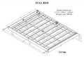 Modern Design Full Floating Platform Bed Frame For Grey Color Grey Particle Board