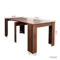 Multifunctional Extendable Console Table Walnut Mdf