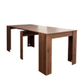 Multifunctional Extendable Console Table Walnut Mdf