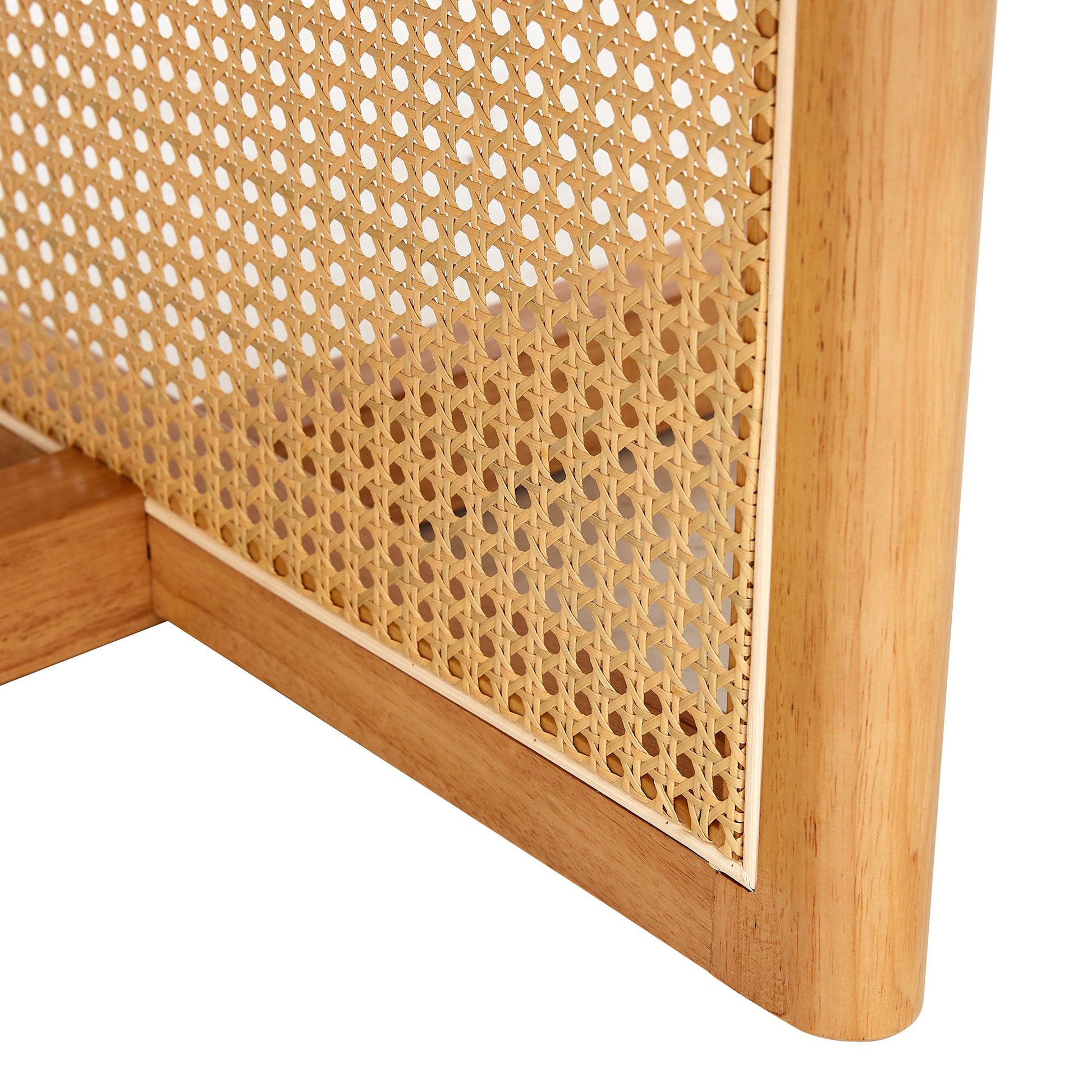 Naturally Elegant Wooden Coffee Table With Faux Rattan Accents Perfect For Stylish Living Rooms And Cozy Tea Time Natural Wood Wood