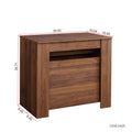 Multifunctional Extendable Console Table Walnut Mdf