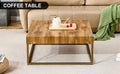 Modern Rectangular Coffee Table, Dining Table. Mdf Desktop With Metal Legs. Suitable For Restaurants And Living Rooms. The Size :31.5