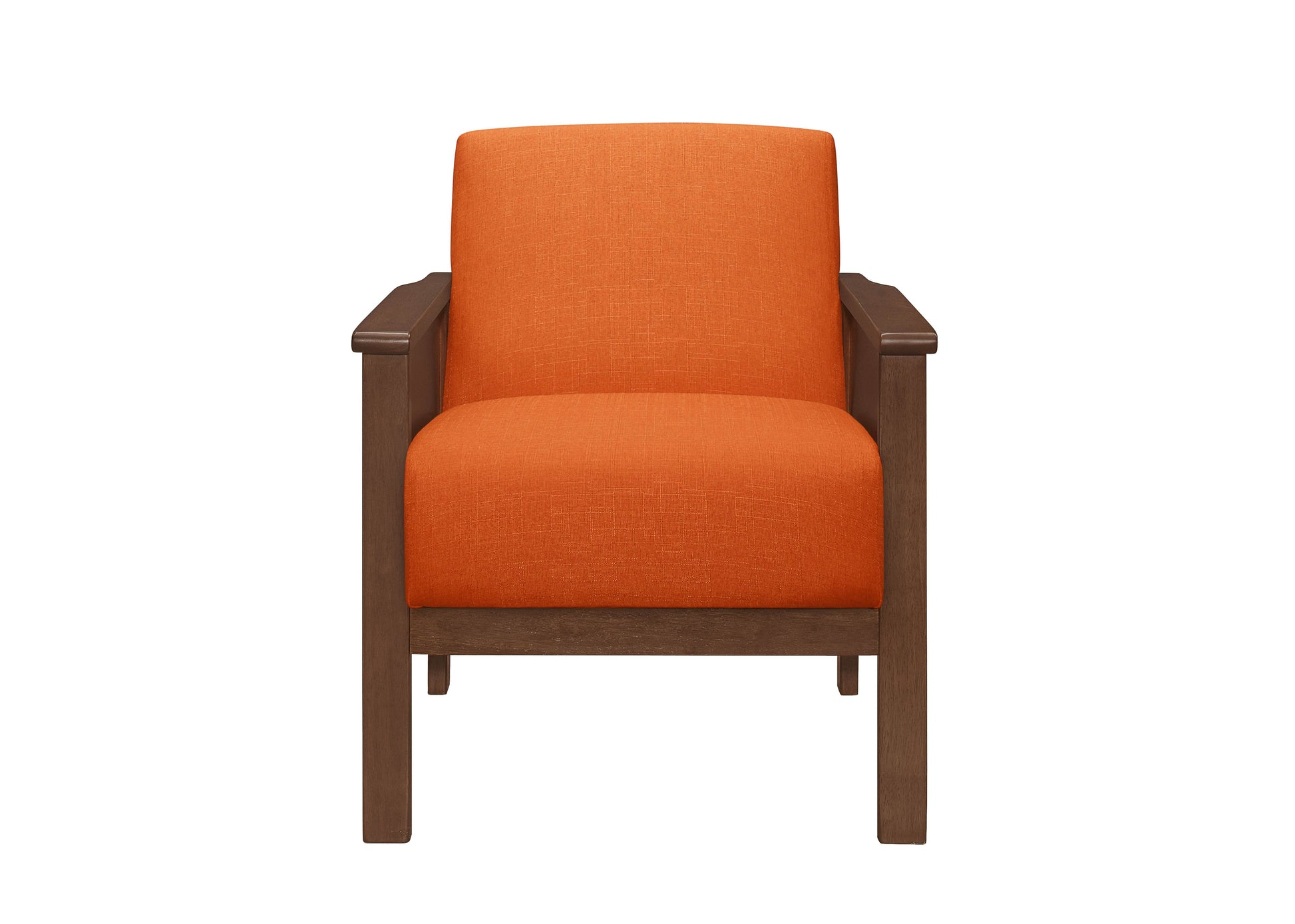 Durable Accent Chair 1Pc Luxurious Orange Upholstery Plush Cushion Comfort Modern Living Room Furniture Orange Primary Living Space Contemporary,Modern,Traditional Wood