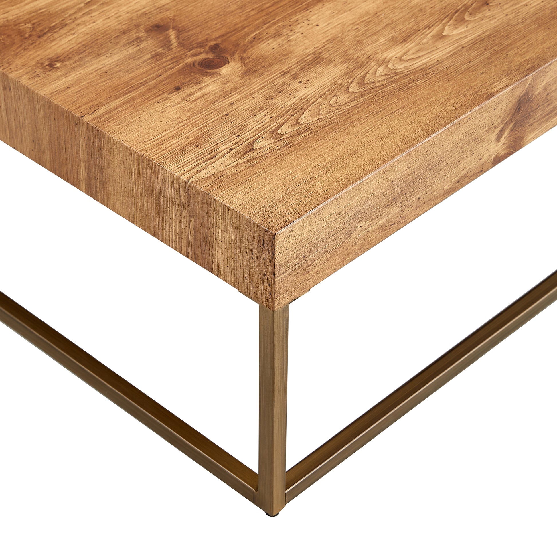 Modern Rectangular Coffee Table, Dining Table. Mdf Desktop With Metal Legs. Suitable For Restaurants And Living Rooms. The Size :31.5"*31.5"*14.37" Wood Mdf