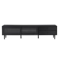 ON TREND Chic Elegant Design TV Stand with Sliding black-primary living space-70 inches-70-79