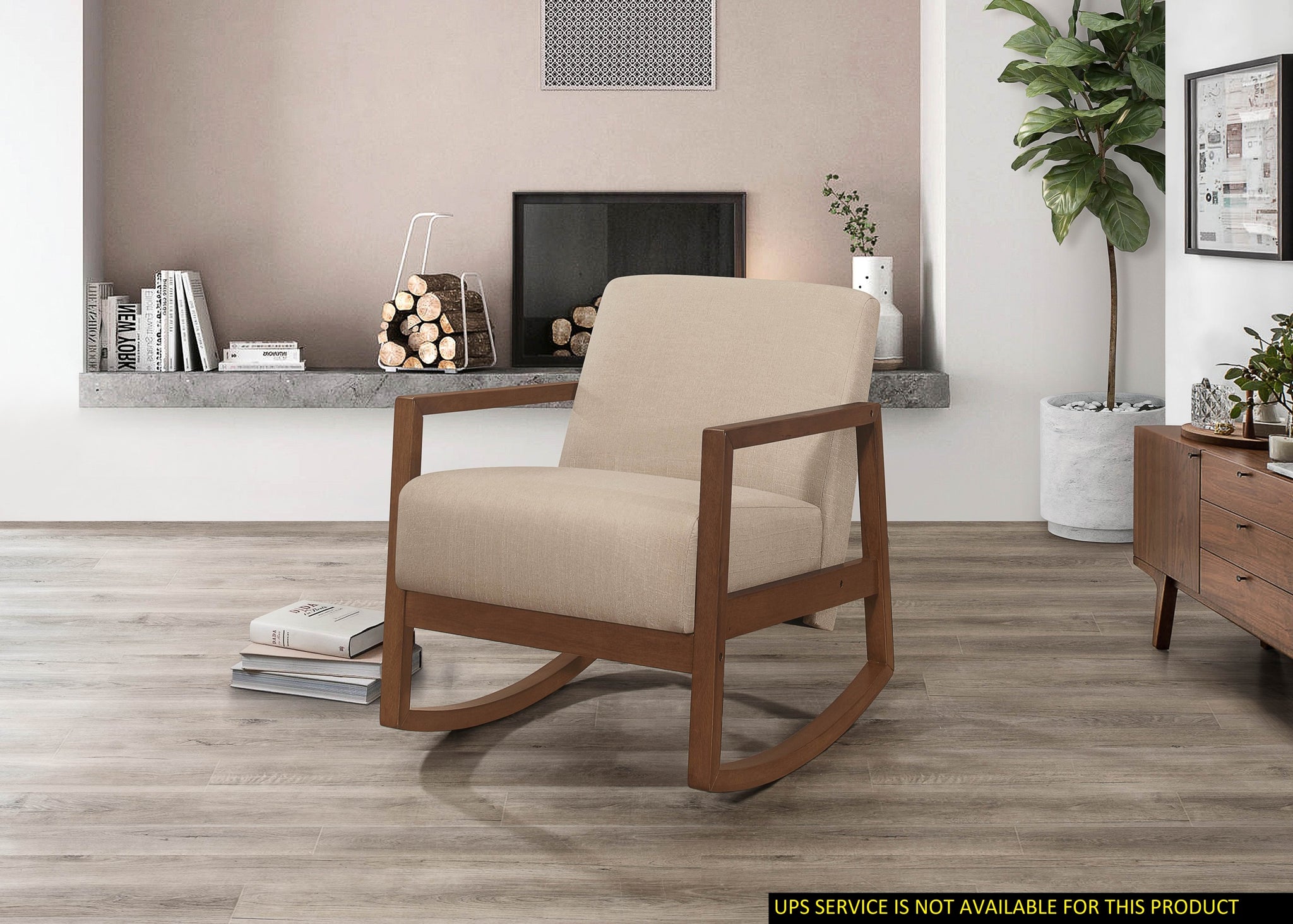1pc Rocker Accent Chair Modern Living Room Plush