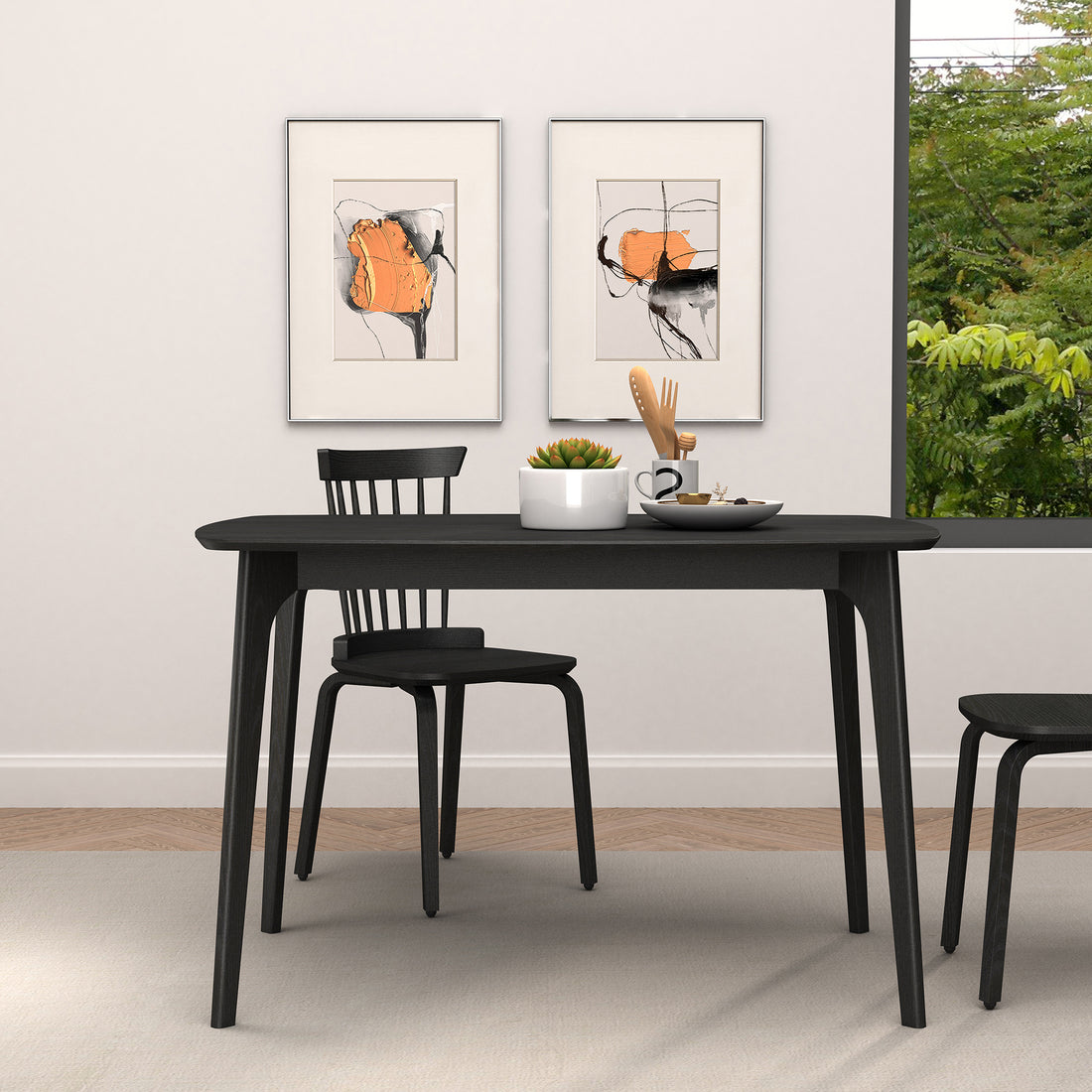 Solid Wood Dining Table Timeless Elegance For Your Dining Space Black Desk Top Plywood