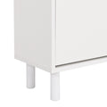 Narrow Design Shoe Cabinet With 3 Flip Drawers, Wood Grain Pattern Top Entryway Organizer With 3 Hooks, Free Standing Shoe Rack With Adjustable Panel For Hallway, White Freestanding 3 4 Drawers White Primary Living Space Shelves Included Particle Board