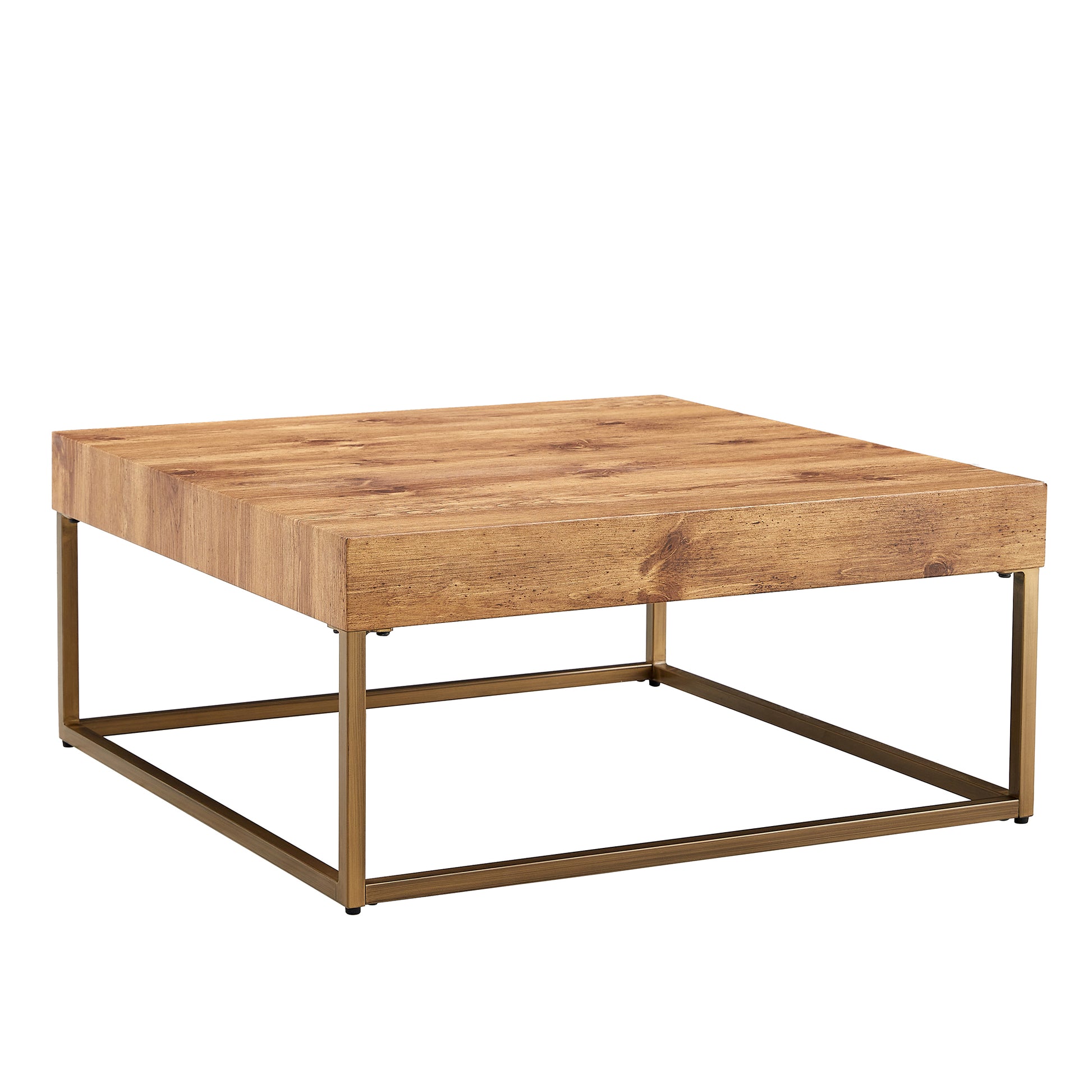 Modern Rectangular Coffee Table, Dining Table. Mdf Desktop With Metal Legs. Suitable For Restaurants And Living Rooms. The Size :31.5"*31.5"*14.37" Wood Mdf