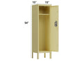 1 Door Tall Single Metal Locker Retro Style Storage Cabinet Industrial Furniture For Living Room Bedroom Storage Room Gym School Yellow Yellow Steel